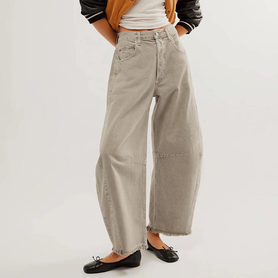 Zoe-Taylor – Jeans Donna a Gamba Ampia Vintage con Vita Alta