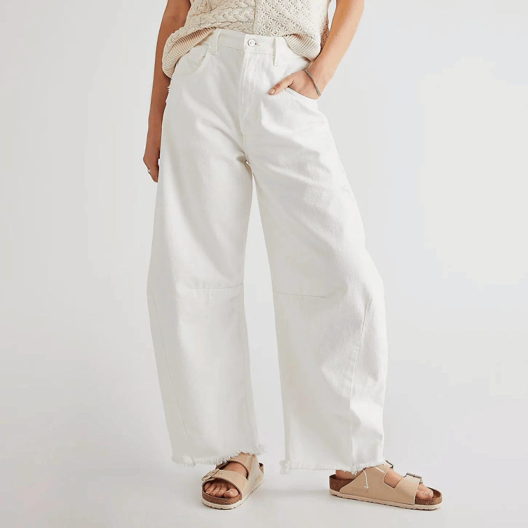 Zoe-Taylor – Jeans Donna a Gamba Ampia Vintage con Vita Alta