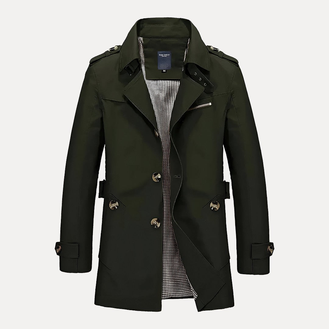 Noah – Trench da Uomo con Colletto Ribaltabile | Stile Moderno & Versatile