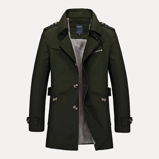 Noah – Trench da Uomo con Colletto Ribaltabile | Stile Moderno & Versatile