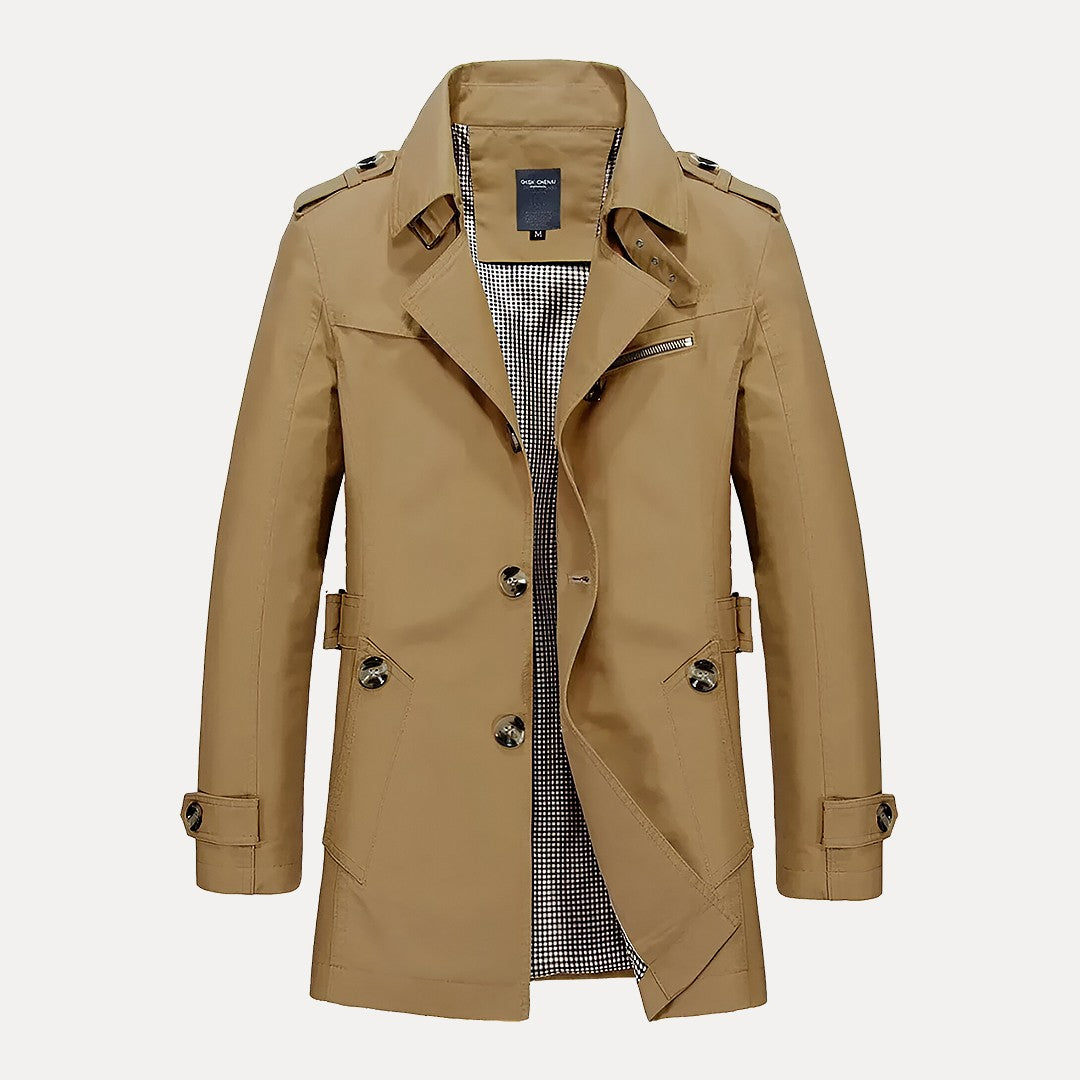 Noah – Trench da Uomo con Colletto Ribaltabile | Stile Moderno & Versatile